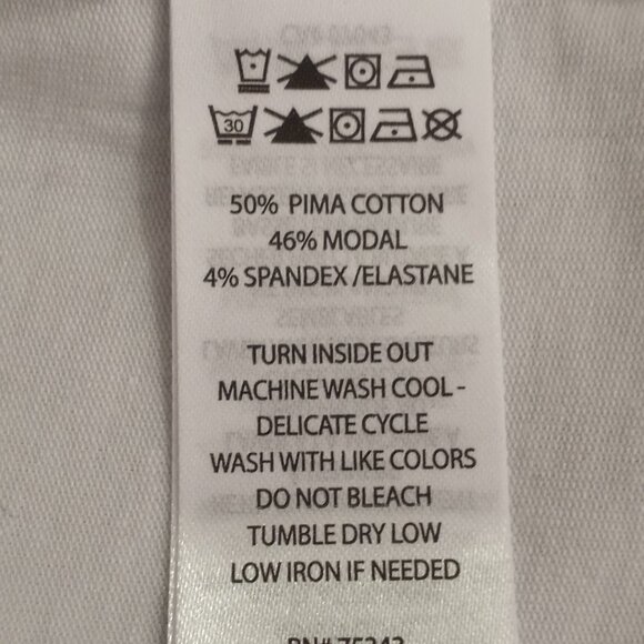 NWT Rachel Zoe White Crew Neck Short Cuffed Sleeve Tee T-Shirt - Picture 6 of 7